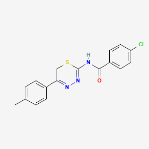 4-chloro-N-[5-(4-methylphenyl)-6H-1,3,4-thiadiazin-2-yl]benzamide