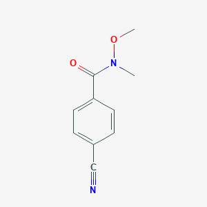 molecular formula C10H10N2O2 B040521 4-Cyano-N-methoxy-N-methylbenzamide CAS No. 116332-64-0