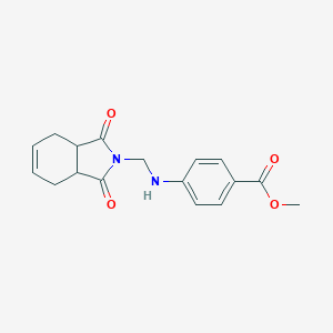 molecular formula C17H18N2O4 B405210 methyl 4-{[(1,3-dioxo-1,3,3a,4,7,7a-hexahydro-2H-isoindol-2-yl)methyl]amino}benzoate 
