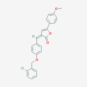 molecular formula C25H19ClO4 B405213 3-{4-[(2-chlorobenzyl)oxy]benzylidene}-5-(4-methoxyphenyl)-2(3H)-furanone 