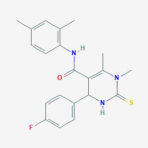 N-(2,4-dimethylphenyl)-4-(4-fluorophenyl)-1,6-dimethyl-2-thioxo-1,2,3,4-tetrahydro-5-pyrimidinecarboxamide