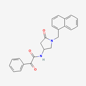 molecular formula C23H20N2O3 B4052148 N-[1-(1-萘甲基)-5-氧代-3-吡咯烷基]-2-氧代-2-苯基乙酰胺 