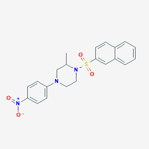 2-Methyl-1-(naphthalen-2-ylsulfonyl)-4-(4-nitrophenyl)piperazine