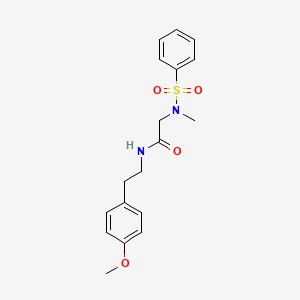 molecular formula C18H22N2O4S B4052155 N~1~-[2-(4-甲氧基苯基)乙基]-N~2~-甲基-N~2~-(苯磺酰基)甘氨酰胺 