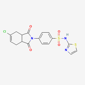 4-(5-chloro-1,3-dioxo-3a,4,7,7a-tetrahydroisoindol-2-yl)-N-(1,3-thiazol-2-yl)benzenesulfonamide