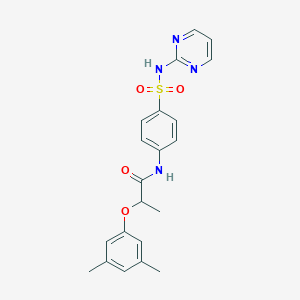 molecular formula C21H22N4O4S B4052170 2-(3,5-dimethylphenoxy)-N-[4-(pyrimidin-2-ylsulfamoyl)phenyl]propanamide 