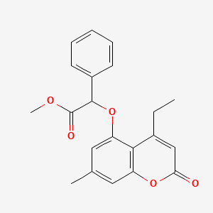 methyl 2-[(4-ethyl-7-methyl-2-oxo-2H-chromen-5-yl)oxy]-2-phenylacetate