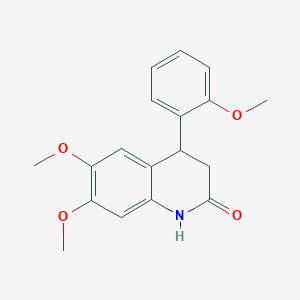 molecular formula C18H19NO4 B4052179 6,7-二甲氧基-4-(2-甲氧基苯基)-3,4-二氢-2(1H)-喹啉酮 