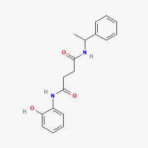 molecular formula C18H20N2O3 B4052188 N-(2-羟基苯基)-N'-(1-苯乙基)琥珀酰胺 