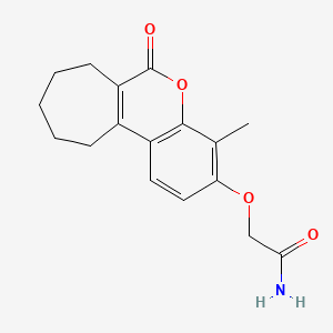 2-({4-METHYL-6-OXO-6H,7H,8H,9H,10H,11H-CYCLOHEPTA[C]CHROMEN-3-YL}OXY)ACETAMIDE