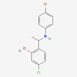 2-(1-((4-Bromophenyl)amino)ethyl)-5-chlorophenol