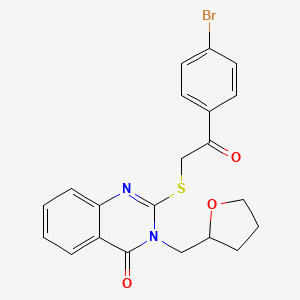 2-{[2-(4-bromophenyl)-2-oxoethyl]thio}-3-(tetrahydro-2-furanylmethyl)-4(3H)-quinazolinone