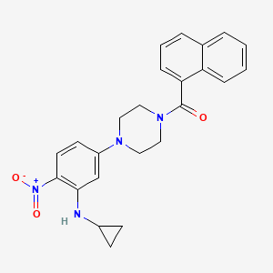 molecular formula C24H24N4O3 B4052291 N-CYCLOPROPYL-5-[4-(NAPHTHALENE-1-CARBONYL)PIPERAZIN-1-YL]-2-NITROANILINE 