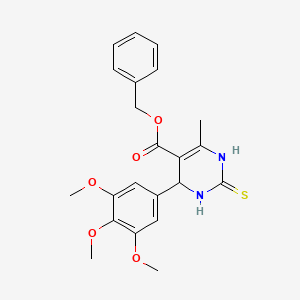 benzyl 6-methyl-2-thioxo-4-(3,4,5-trimethoxyphenyl)-1,2,3,4-tetrahydro-5-pyrimidinecarboxylate