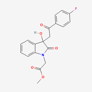 methyl {3-[2-(4-fluorophenyl)-2-oxoethyl]-3-hydroxy-2-oxo-2,3-dihydro-1H-indol-1-yl}acetate