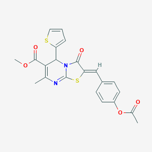 methyl 2-[4-(acetyloxy)benzylidene]-7-methyl-3-oxo-5-(2-thienyl)-2,3-dihydro-5H-[1,3]thiazolo[3,2-a]pyrimidine-6-carboxylate