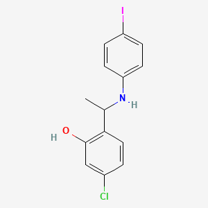 molecular formula C14H13ClINO B4052370 5-氯-2-{1-[(4-碘苯基)氨基]乙基}苯酚 