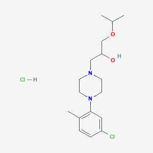 molecular formula C17H28Cl2N2O2 B4052373 1-[4-(5-chloro-2-methylphenyl)-1-piperazinyl]-3-isopropoxy-2-propanol hydrochloride 