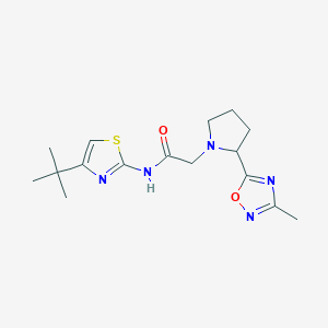 N-(4-tert-butyl-1,3-thiazol-2-yl)-2-[2-(3-methyl-1,2,4-oxadiazol-5-yl)pyrrolidin-1-yl]acetamide