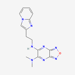 molecular formula C15H16N8O B4052414 N'-(2-imidazo[1,2-a]pyridin-2-ylethyl)-N,N-dimethyl[1,2,5]oxadiazolo[3,4-b]pyrazine-5,6-diamine 