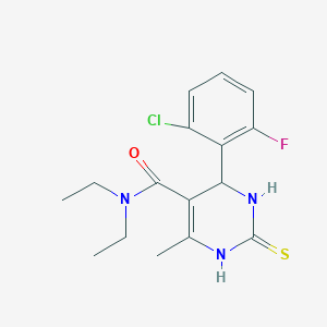 4-(2-CHLORO-6-FLUOROPHENYL)-N,N-DIETHYL-6-METHYL-2-SULFANYLIDENE-1,2,3,4-TETRAHYDROPYRIMIDINE-5-CARBOXAMIDE