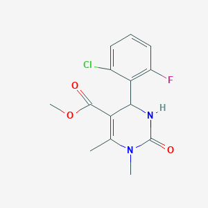 molecular formula C14H14ClFN2O3 B4052434 4-(2-氯-6-氟苯基)-1,6-二甲基-2-氧代-1,2,3,4-四氢-5-嘧啶甲酸甲酯 