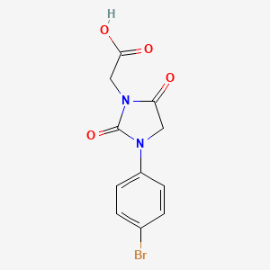 molecular formula C11H9BrN2O4 B4052442 [3-(4-bromophenyl)-2,5-dioxo-1-imidazolidinyl]acetic acid 