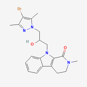 9-[3-(4-bromo-3,5-dimethyl-1H-pyrazol-1-yl)-2-hydroxypropyl]-2-methyl-2,3,4,9-tetrahydro-1H-beta-carbolin-1-one