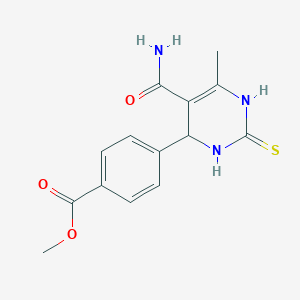 molecular formula C14H15N3O3S B4052463 4-[5-(氨基羰基)-6-甲基-2-硫代-1,2,3,4-四氢-4-嘧啶基]苯甲酸甲酯 