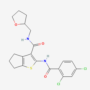 molecular formula C20H20Cl2N2O3S B4052479 2-[(2,4-二氯苯甲酰)氨基]-N-(四氢-2-呋喃基甲基)-5,6-二氢-4H-环戊[b]噻吩-3-甲酰胺 