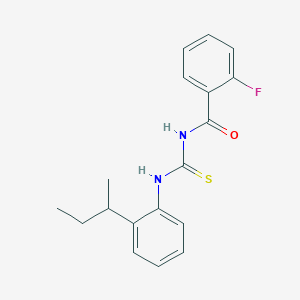 molecular formula C18H19FN2OS B4052491 N-[(2-butan-2-ylphenyl)carbamothioyl]-2-fluorobenzamide 