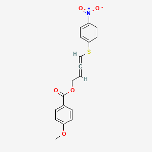 molecular formula C18H15NO5S B4052493 4-[(4-nitrophenyl)thio]-2,3-butadien-1-yl 4-methoxybenzoate 