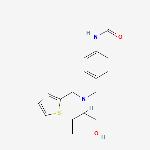 molecular formula C18H24N2O2S B4052500 N-(4-{[[1-(hydroxymethyl)propyl](2-thienylmethyl)amino]methyl}phenyl)acetamide 