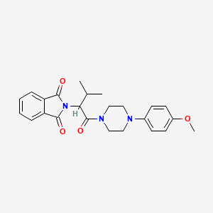 molecular formula C24H27N3O4 B4052518 2-(1-{[4-(4-methoxyphenyl)-1-piperazinyl]carbonyl}-2-methylpropyl)-1H-isoindole-1,3(2H)-dione 