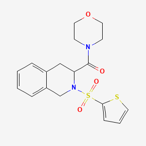 molecular formula C18H20N2O4S2 B4052530 morpholino[2-(2-thienylsulfonyl)-1,2,3,4-tetrahydro-3-isoquinolinyl]methanone 