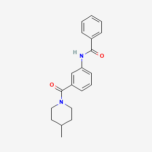 N-[3-(4-methylpiperidine-1-carbonyl)phenyl]benzamide