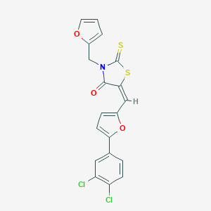 5-{[5-(3,4-Dichlorophenyl)-2-furyl]methylene}-3-(2-furylmethyl)-2-thioxo-1,3-thiazolidin-4-one