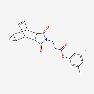 molecular formula C22H23NO4 B4052541 3,5-dimethylphenyl 3-(1,3-dioxooctahydro-4,6-ethenocyclopropa[f]isoindol-2(1H)-yl)propanoate 