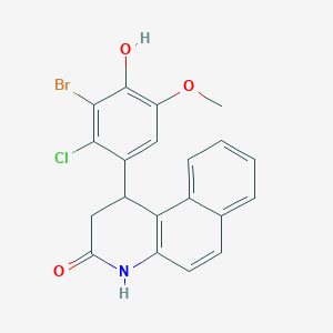 1-(3-bromo-2-chloro-4-hydroxy-5-methoxyphenyl)-1,4-dihydrobenzo[f]quinolin-3(2H)-one