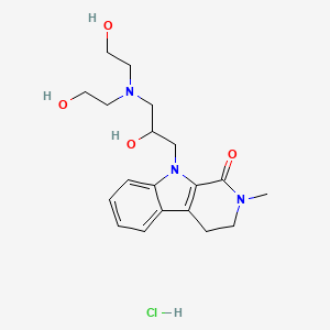 molecular formula C19H28ClN3O4 B4052564 9-{3-[bis(2-hydroxyethyl)amino]-2-hydroxypropyl}-2-methyl-2,3,4,9-tetrahydro-1H-beta-carbolin-1-one hydrochloride 