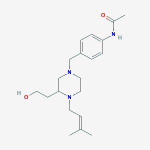 molecular formula C20H31N3O2 B4052612 N-(4-{[3-(2-羟乙基)-4-(3-甲基-2-丁烯-1-基)-1-哌嗪基]甲基}苯基)乙酰胺 