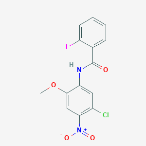 molecular formula C14H10ClIN2O4 B4052627 N-(5-chloro-2-methoxy-4-nitrophenyl)-2-iodobenzamide 