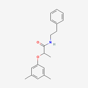 molecular formula C19H23NO2 B4052646 2-(3,5-二甲基苯氧基)-N-(2-苯乙基)丙酰胺 