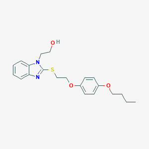 molecular formula C21H26N2O3S B405265 2-{2-[2-(4-Butoxy-phenoxy)-ethylsulfanyl]-benzoimidazol-1-yl}-ethanol 