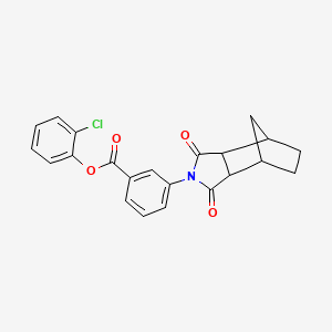 molecular formula C22H18ClNO4 B4052654 2-氯苯基 3-(3,5-二氧代-4-氮杂三环[5.2.1.0~2,6~]癸-4-基)苯甲酸酯 