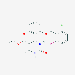 ethyl 4-{2-[(2-chloro-6-fluorobenzyl)oxy]phenyl}-6-methyl-2-oxo-1,2,3,4-tetrahydro-5-pyrimidinecarboxylate