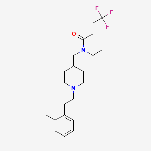 N-ethyl-4,4,4-trifluoro-N-[[1-[2-(2-methylphenyl)ethyl]piperidin-4-yl]methyl]butanamide