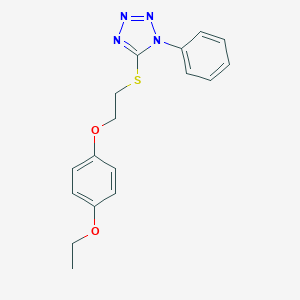molecular formula C17H18N4O2S B405269 5-[2-(4-Ethoxy-phenoxy)-ethylsulfanyl]-1-phenyl-1H-tetrazole 