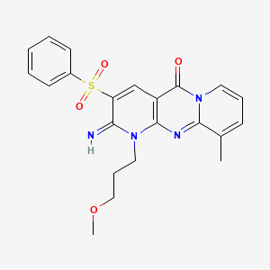 2-IMINO-1-(3-METHOXYPROPYL)-10-METHYL-3-(PHENYLSULFONYL)-1,2-DIHYDRO-5H-DIPYRIDO[1,2-A:2,3-D]PYRIMIDIN-5-ONE