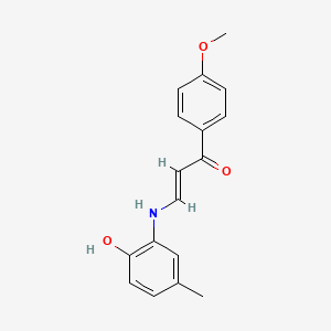 (2E)-3-[(2-hydroxy-5-methylphenyl)amino]-1-(4-methoxyphenyl)prop-2-en-1-one